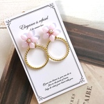 ④春色 ほんのりグラデーションが綺麗な桜ピアス イヤリング