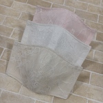 上品♡ローズレース柄♡ハンドメイド♡ダブルガーゼ♡大人♡女性立体マスク♡