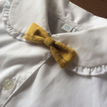 再販！マスタードストライプリボンブローチ