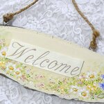 現品限り❤野花のドアプレート❤文字入れ可（送料無料）