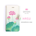 蓮スマホケース［手帳型・白］＊お釈迦様＊