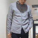 【Lサイズ/グレーシャツ】 長袖シャツ シック カジュアル フランネル チェック ウォームシャツ