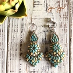 【再販】twin beads earrings - turquoise
