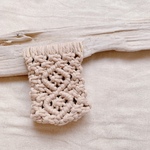 macrame pouch -sand beige-