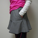 Ｆ様別注「ギンガムチェックフレアーティアードスカート」