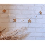 再販18☆星のガーランド星のwood×White