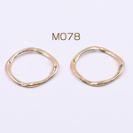 送料無料 20個 チャームパーツ 不規則丸フレーム 1カン 30×31mm ゴールド【20ヶ】 M078
