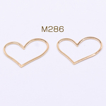 送料無料 20個 チャームパーツ ハートフレーム 30×34mm ゴールド【20ヶ】 M286