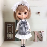 ブライス ふんわりワンピース＊ギャザーエプロン セット