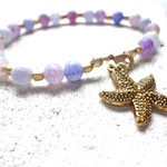 Purple and Blue dragon agate bracelet