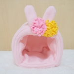 ふんわりベッド うさぎ お花 ハリネズミ用寝袋 ハウス hedgehog house/rabbit