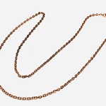 ピンクゴールド　サージカルステンレス　チェーンネックレス　ピンクゴールド　アズキチェーン　3mm　長さ40〜60cm変更可能！