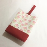 《セール》ピンクの花柄の上履き入れ