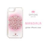 曼荼羅グリッターiPhoneケース（ピンク）［6/6s/7/8/SE2/X/XS］〈仏像グッズ〉＊中台八葉院＊