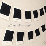 【 再販 】ポラロイド風 Photo Garland＊フォトガーランド＊ホワイト