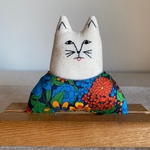 花柄シャツの猫　バッグチャーム
