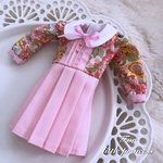 春のお散歩ワンピース②ピンク♡リカちゃん♡ブライス