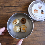 かわいいｃａｒｉｎｏｃａｎ４個セット　(くろねこベーグル、にゃんだぱん、目玉焼きトースト、はりねずみ)