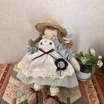 麦わら帽子の子(ブルー)
