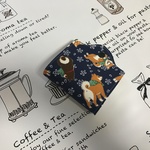 仮置きマスクケース　　柴犬ちゃん（ネイビー）