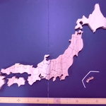 木製　組み木パズル　日本地図