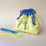 【オーダー】いろんな顔 ☺︎ レモンイエロー　お弁当袋　