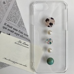 iPhone 7,8,X,Xs,XR対応♡シンプル♡ボタン風レジンのクリアスマホケース2♡ 