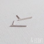 【再販】- Silver - Silver Bar ピアス