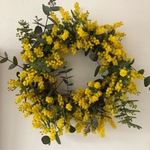 ミモザとユーカリのリース