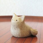 長毛猫の土にゃんこ 香箱座り