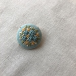 Rose 刺繍金具ブローチ2.5
