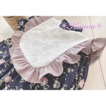 ●no様専用●★フリルベスト✳リバーシブル＊９０🌼【送料無料】マーガレット刺繍・あずきミルク