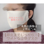 【耳元までしっかり！】ワイドな立体マスク✕ピュアホワイト