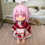 【キューポッシュ 服】いちごとうさぎのピクニックワンピ