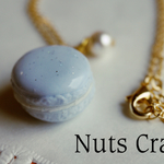 ころりんマカロンネックレス（ソーダブルー）