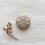 まぁるい刺繍パッチンピン＊k