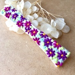 花刺繍のリボンバレッタ  ［アデライーデ］