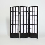 【ご予約品】黒色組格子障子パーティション 二面と三面