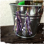 パープルタッセルピアス