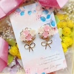 桜のブーケピアス/イヤリング