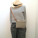 浜松帆布サコッシュ小グレーベージュ