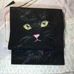 正絹手描き猫さん名古屋帯　sumire 2018 様ご予約品