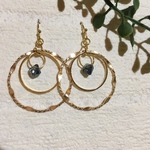 ピアス　イヤリング　キラキラフープピアス