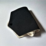 シンプル黒ちりめんのどこでもマスクカバー