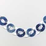 ⛓マーブルブルーとクリアのプラスチックチェーンのネックレス