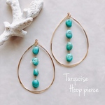 14kgf⁂random turquoise hoop pierce