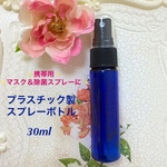【送料無料】★除菌スプレーにも★プラスチック製スプレーボトル コバルト　30ml