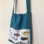 ななめがけバック♪ターコイズ＊さかな