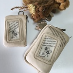 ☆紫杏様オーダー品・ヌメ革のお揃いポーチ🌸
