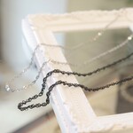 ★送料無料★長さオーダー対応！ブラック ステンレス スクリューチェーン 金属アレルギーの方も安心 サージカルステンレス .m